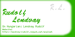 rudolf lendvay business card